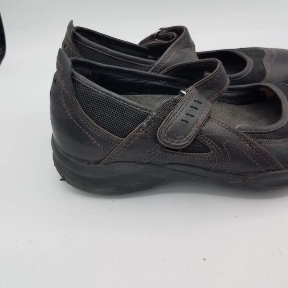 Clarks Wave Walk Womens Size 5.5 M Cruise Mary Jane Shoes Black Leather Comfort - Picture 4 of 10